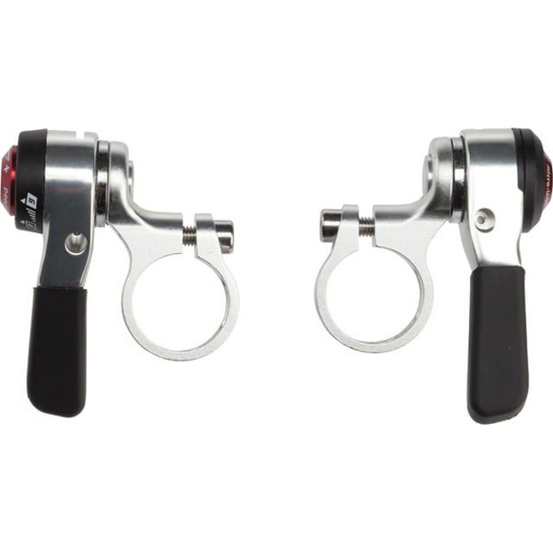 MicroShift Double/Triple 9 speed Thumb Shifters Silver 